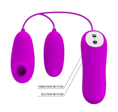 PRETTY LOVE - SUCTION & VIBRO-BULLETS, 12 vibration functions 12 sucking functions